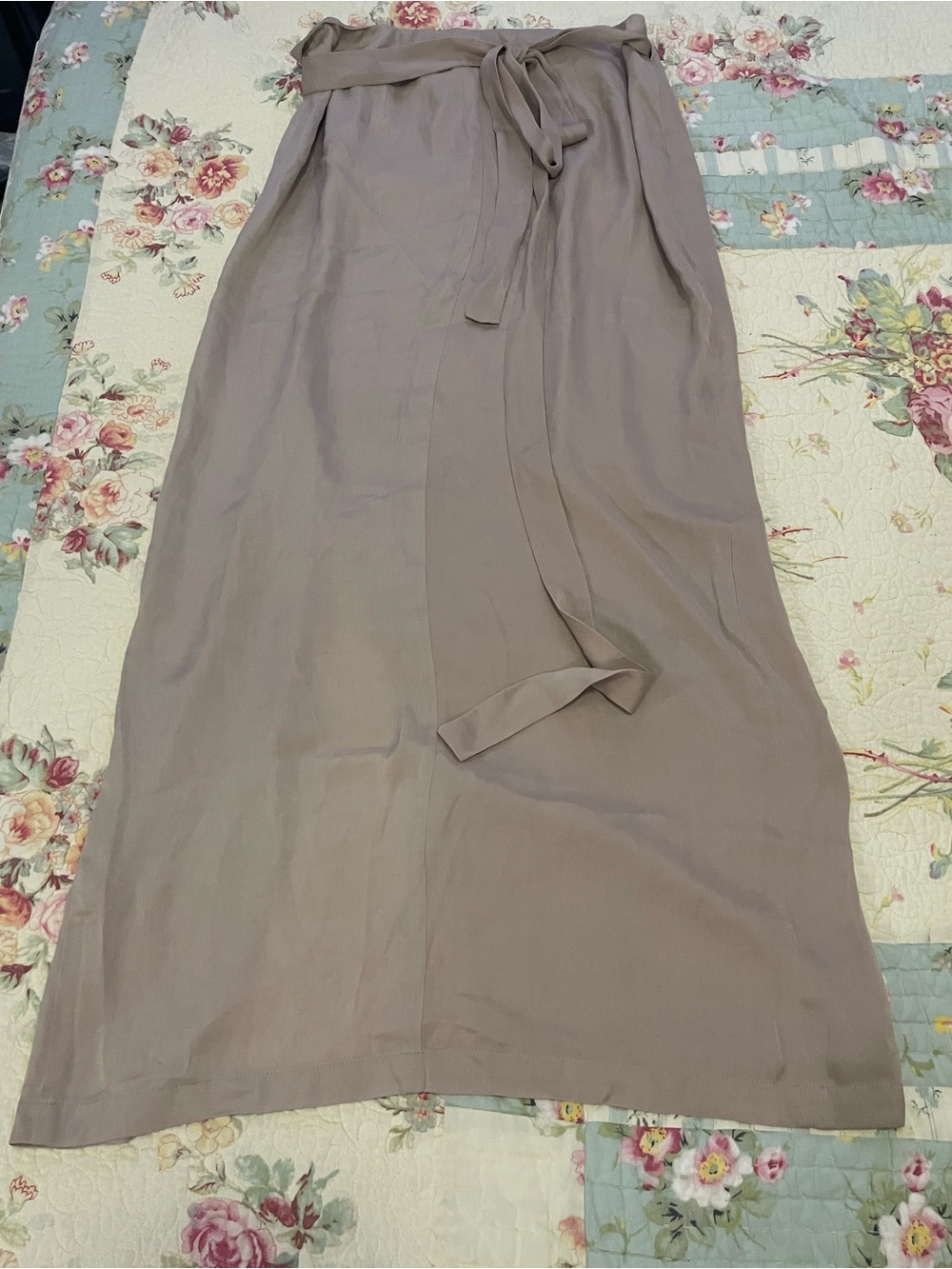 Capulet Taupe Tie-Waist Maxi Skirt